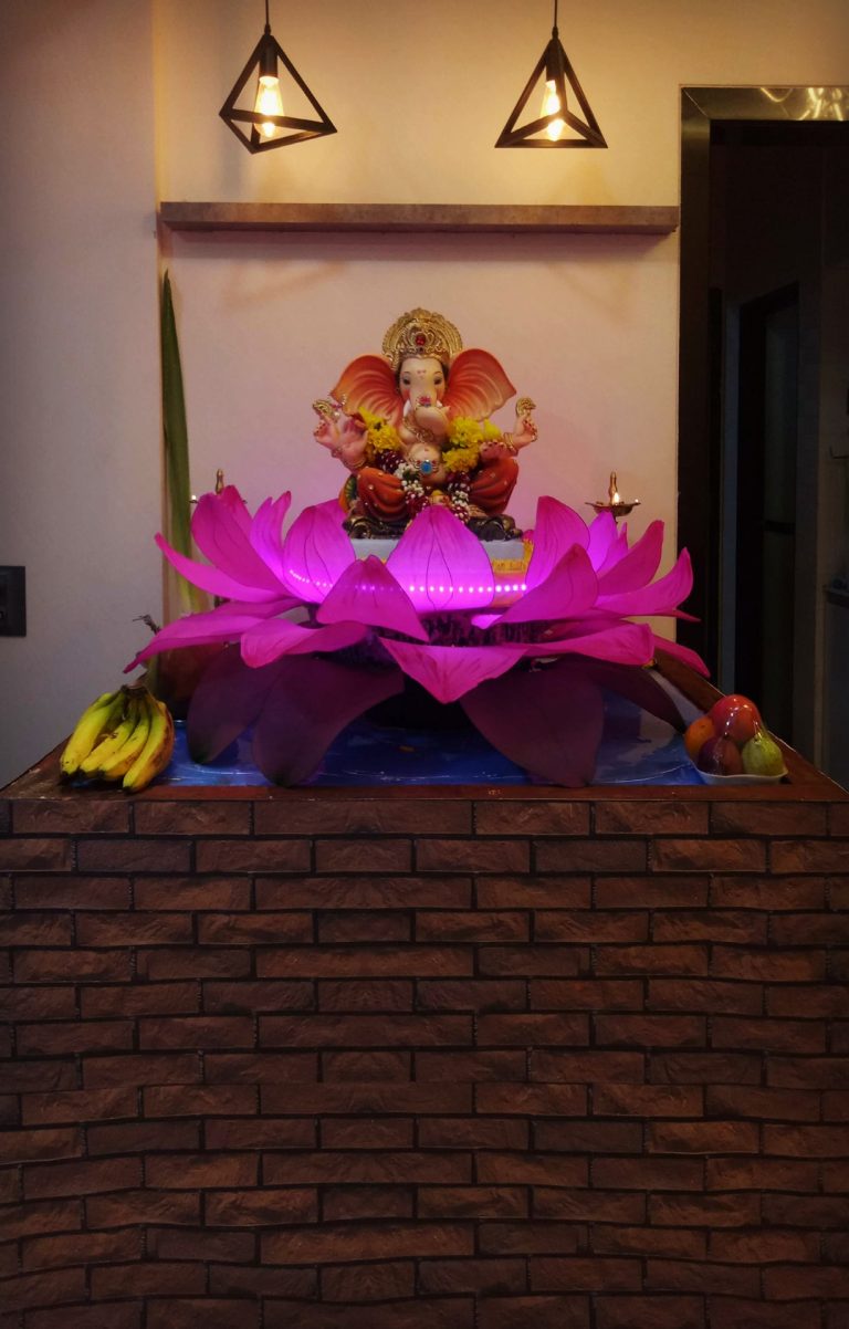 Lotus flower Ganapati Bappa Morya
