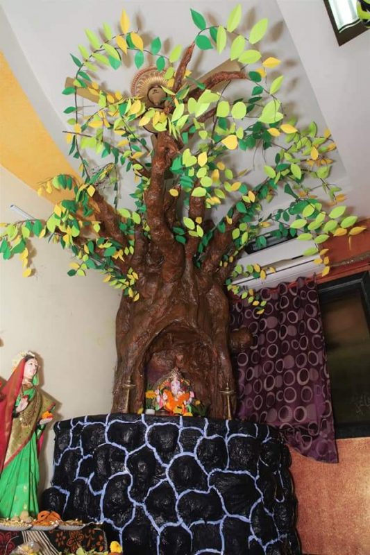 GHARGUTI GANESH DECORATION Ganapati Bappa Morya