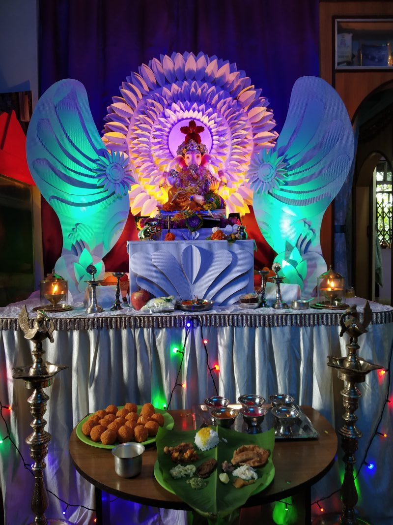 Eco Friendly Gharguti Ganpati Decoration 2018 Ganapati Bappa Morya