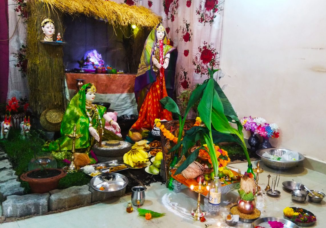 Eco friendly home ganpati decoration | Ganapati Bappa Morya