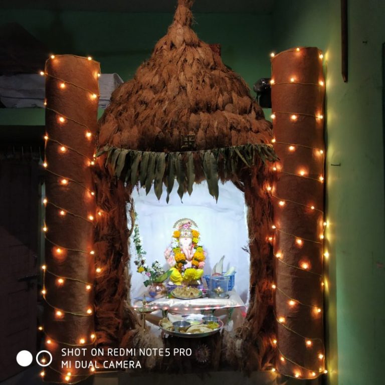 Coconut decoration Ganapati Bappa Morya