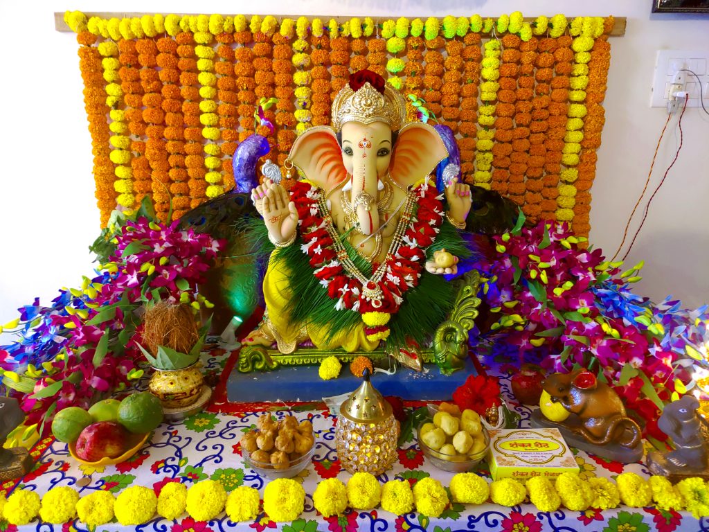 Eco friendly bappa decoration Ganapati Bappa Morya